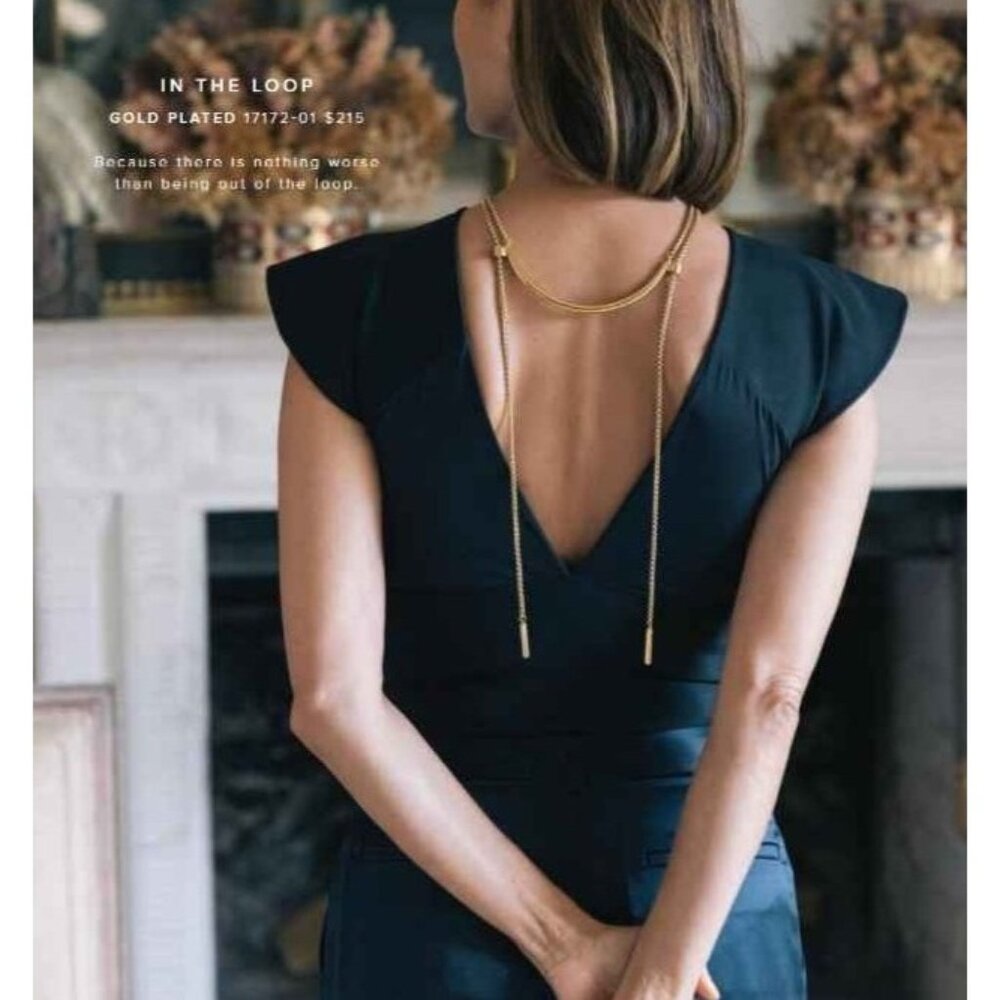 India Hicks Gold Plated Layered Loop Necklace